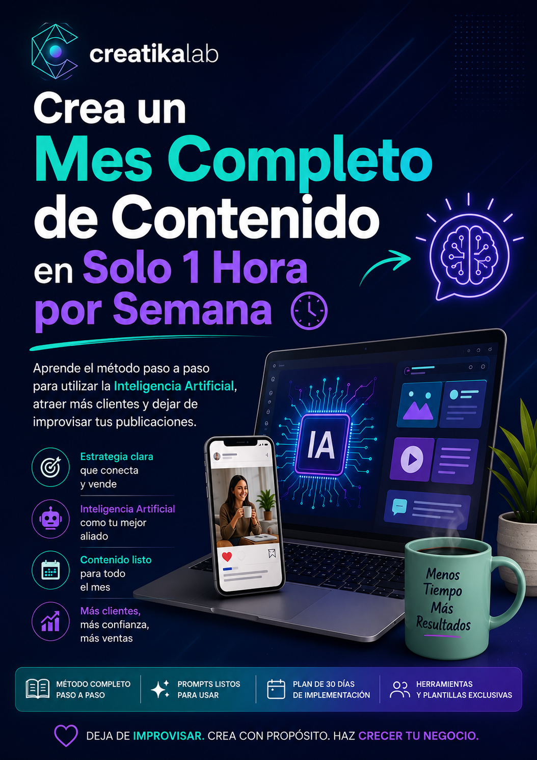 Crea un Mes Completo de Contenido en Solo 1 Hora por Semana